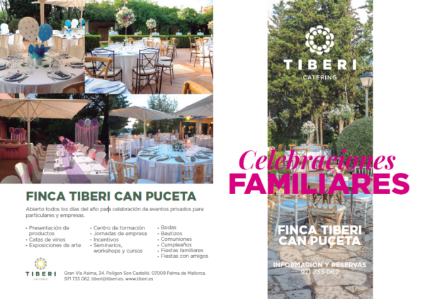 menús para comuniones y celebraciones familiares de la Finca Tiberi Can Puceta